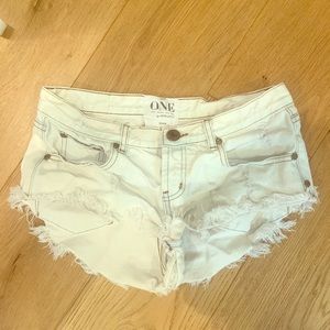 One Teaspoon Raw Hem Shorts